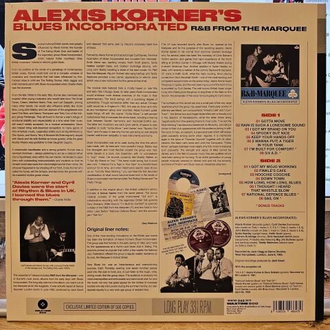 Alexis Korner's Blues Incorporated – R & B From The Marquee LP PLAK