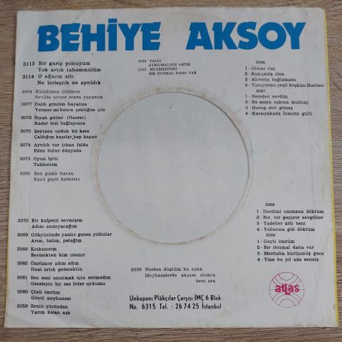 BEHİYE AKSOY - BİR GARİP YOLCU 45LİK PLAK