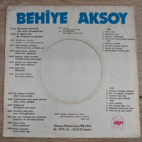 BEHİYE AKSOY - BİR GARİP YOLCU 45LİK PLAK