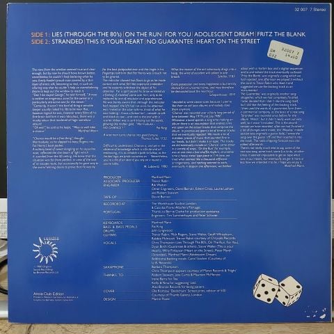 Manfred Mann's Earth Band – Chance LP PLAK