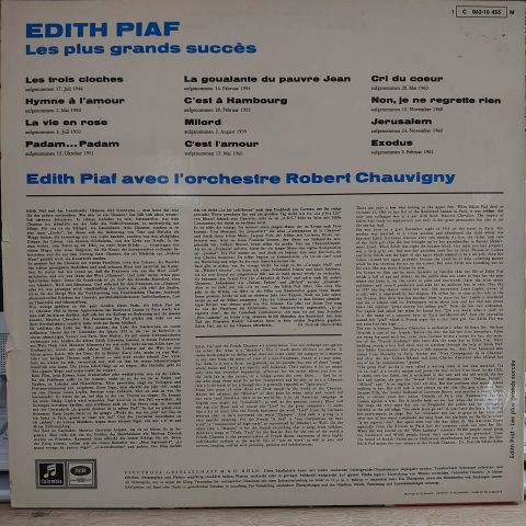 EDİTH PİAF - LES PLUS GRANDS SUCCES LP PLAK