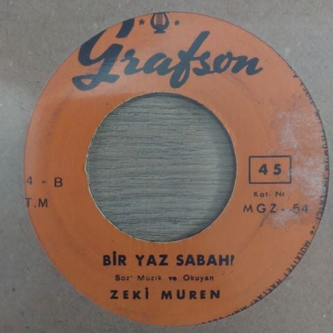 Zeki Müren – Bir Rüzgardır Gelir Geçer / Bir Yaz Sabahı 45LİK PLAK