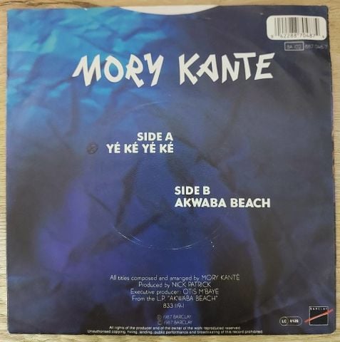 Mory Kante – Yé Ké Yé Ké 45LİK PLAK