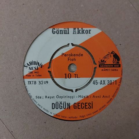 Gönül Akkor – Düğün Gecesi 45LİK PLAK