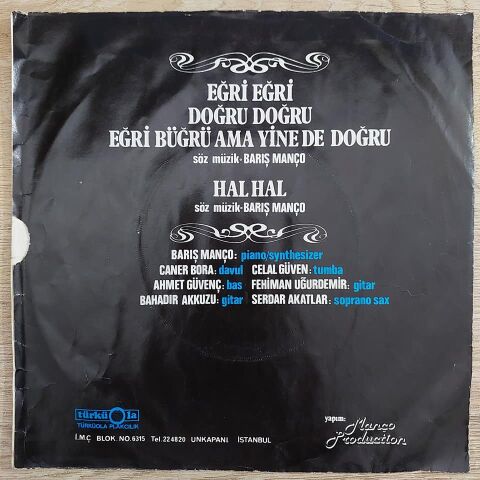 Barış Manço, Kurtalan Ekspres – Eğri Eğri /Hal Hal  45LİK PLAK
