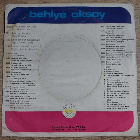 BEHİYE AKSOY - ÖMRÜMCE ADIM ADIM 45LİK PLAK