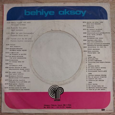BEHİYE AKSOY - BİR GARİP YOLCU 45LİK PLAK