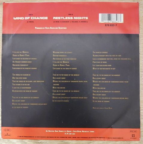 Scorpions – Wind Of Change 45LİK PLAK