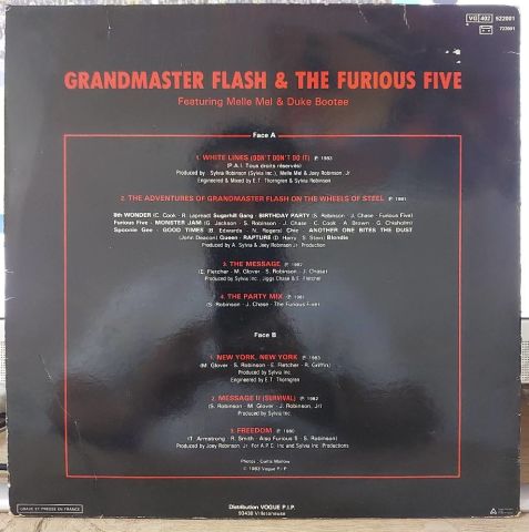 Grandmaster Flash & The Furious Five Featuring Melle Mel & Duke Bootee – White Lines (Don't Don't Do It) LP PLAK