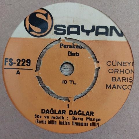 Barış Manço – Dağlar Dağlar 45LİK PLAK