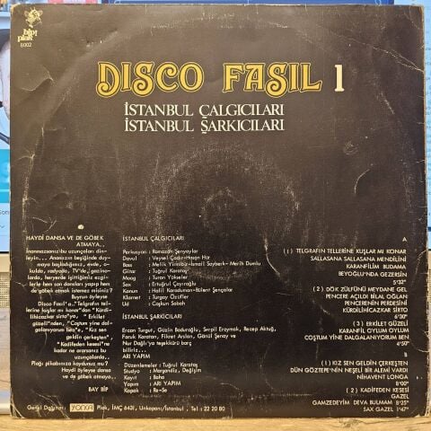 İstanbul Çalgıcıları / İstanbul Şarkıcıları – Disco Fasıl 1 LP PLAK