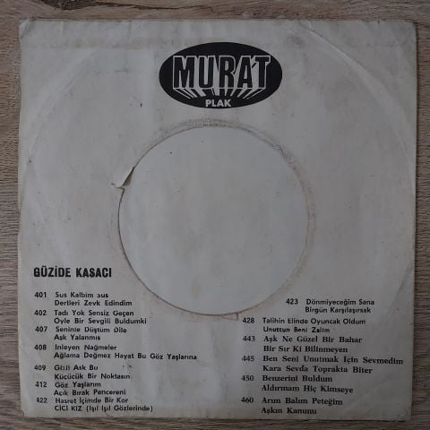 GÜZİDE KASACI - UNUTTUN BENİ ZALİM 45LİK PLAK
