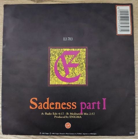 Enigma – Sadeness 45LİK PLAK