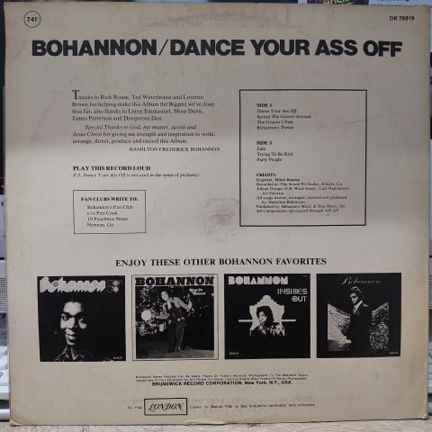 Bohannon – Dance Your Ass Off LP PLAK