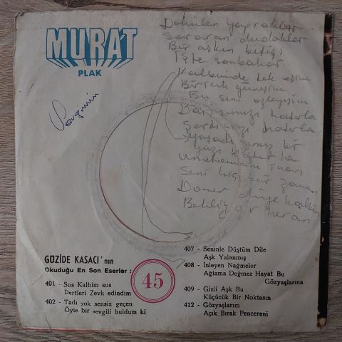 GÜZİDE KASACI - AÇIK BIRAK PENCERENİ 45LİK PLAK