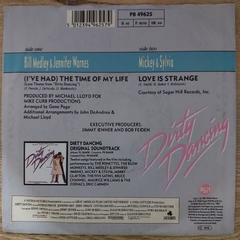 Bill Medley & Jennifer Warnes – (I've Had) The Time Of My Life 45LİK PLAK