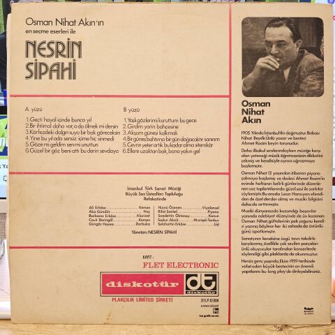 Nesrin Sipahi – Osman Nihat Akın'ın En Seçme Eserleri LP PLAK