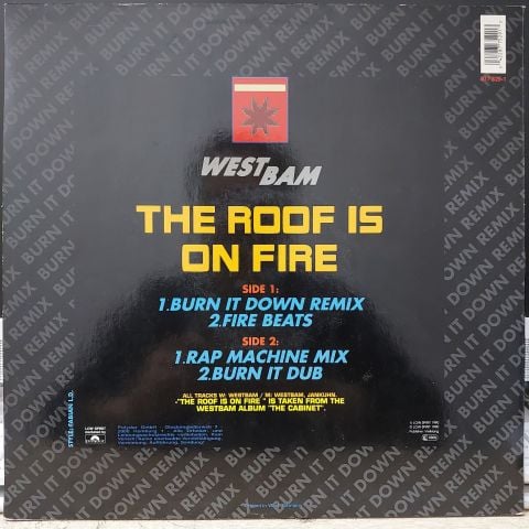 WestBam – The Roof Is On Fire (Burn It Down Remix) LP PLAK