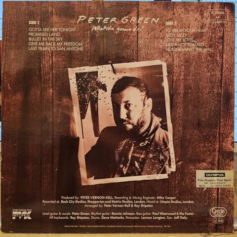 Peter Green – Whatcha Gonna Do? LP PLAK
