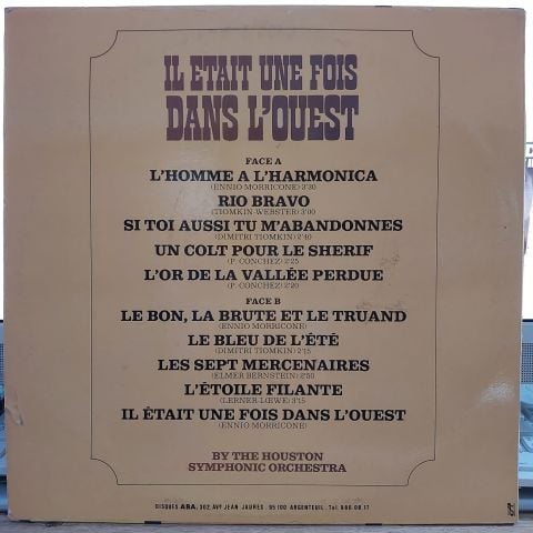 THE HOUSTON SYMPHONIC ORCHESTRA - ETAİT UNE FOİS DANS LOUEST LP PLAK