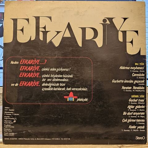 Efkariye – Efkariye - Efkar Saati LP PLAK