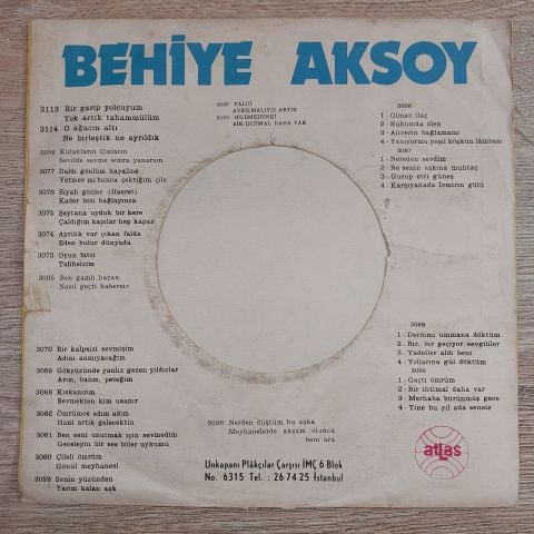 BEHİYE AKSOY - İNTİZAR 45LİK PLAK