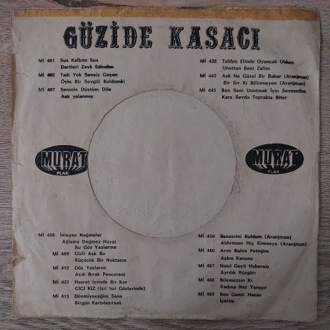 Güzide Kasacı – Ben Gamlı Hazan / İçerim 45LİK PLAK