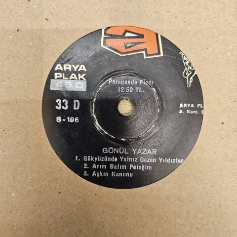 GÖNÜL YAZAR - AŞKIN KANUNU 6 ŞARKILIK 45LİK PLAK