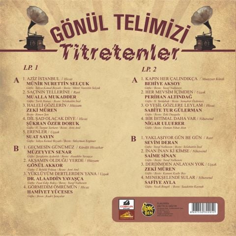 Çeşitli Sanatçılar - Gönül Telimizi Titretenler LP PLAK