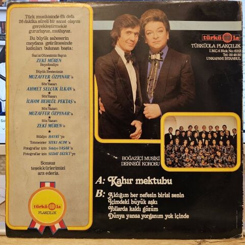 Zeki Müren – Özpınar'ın Pınarından Kahır Mektubu LP PLAK