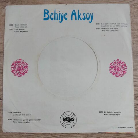 BEHİYE AKSOY - KISKANIRIM SEVMEKTEN KİM USANIR 45LİK PLAK