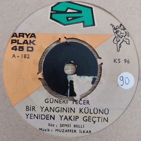 GÜNERİ TECER - BİR YANGININ KÜLÜNÜ YENİDEN YAKIP GEÇTİN 45LİK PLAK