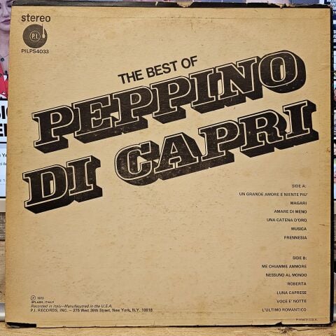 Peppino Di Capri – The Best of Peppino Di Capri LP PLAK