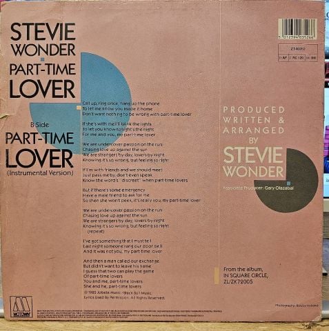 Stevie Wonder – Part-Time Lover LP PLAK