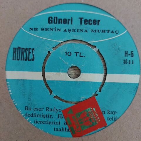 GÜNERİ TECER - AĞLAMA DEĞMEZ HAYAT 45LİK PLAK