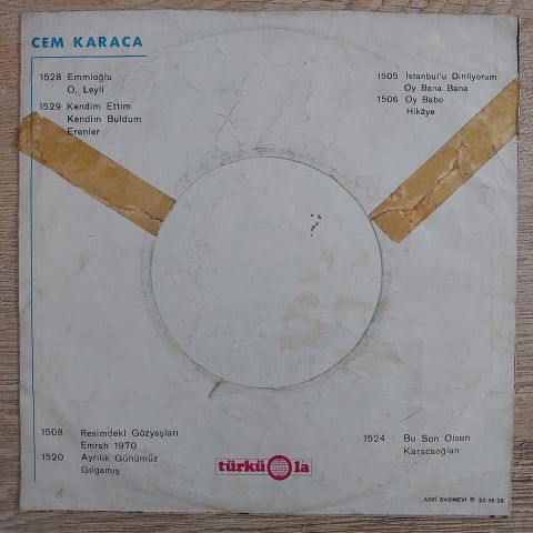 Cem Karaca – Bu Son Olsun / Felek Beni 45LİK PLAK