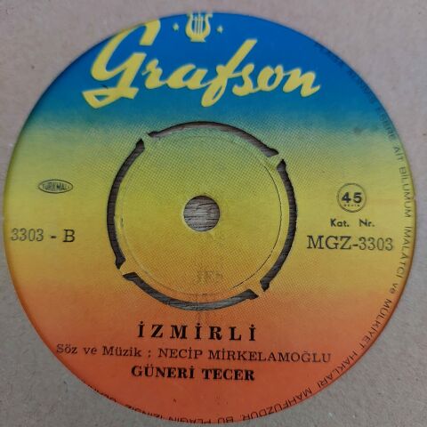 GÜNERİ TECER - İZMİRLİ 45LİK PLAK