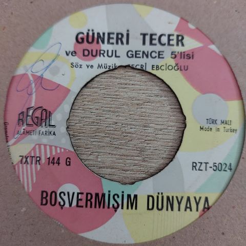 GÜNERİ TECER - GİZLİ AŞK 45LİK PLAK