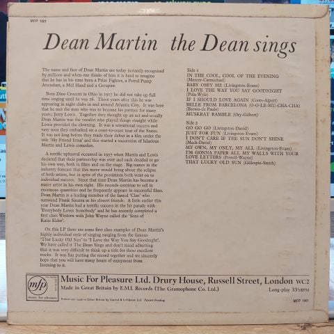 Dean Martin – The Dean Sings LP PLAK
