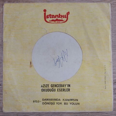 AZİZE GENCEBAY - DAMARIMDA KANIMSIN 45LİK PLAK