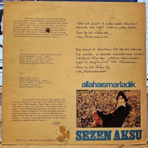 Sezen Aksu – Allahaısmarladık LP PLAK