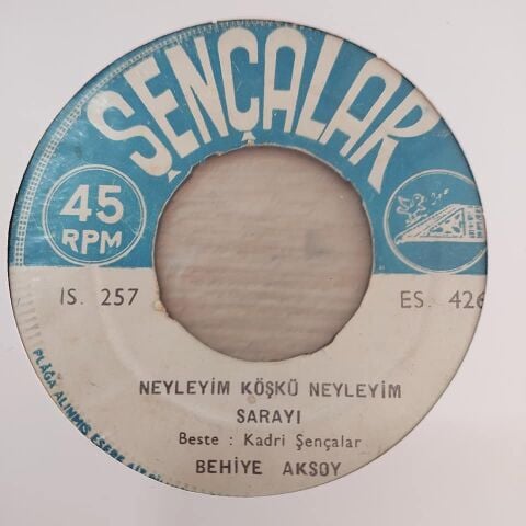 BEHİYE AKSOY - NEYLEYİM KÖŞKÜ NEYLEYİM SARAYI 45LİK PLAK