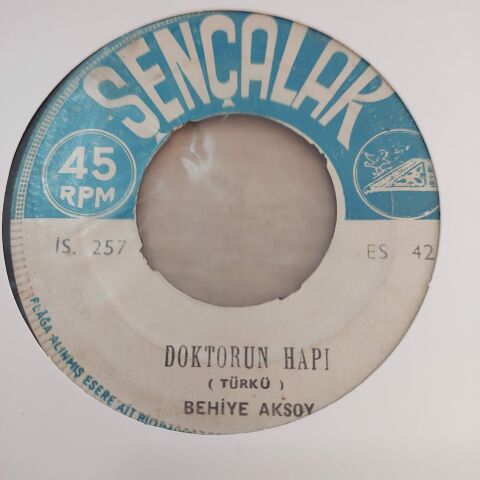 BEHİYE AKSOY - NEYLEYİM KÖŞKÜ NEYLEYİM SARAYI 45LİK PLAK