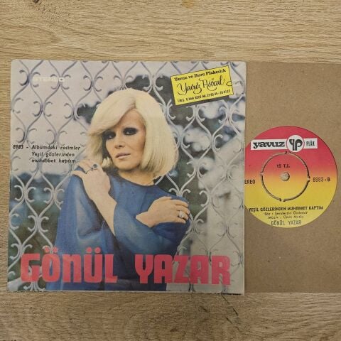 GÖNÜL YAZAR - YEŞİL GÖZLERİNDEN MUHABBET KAPTIM 45LİK PLAK