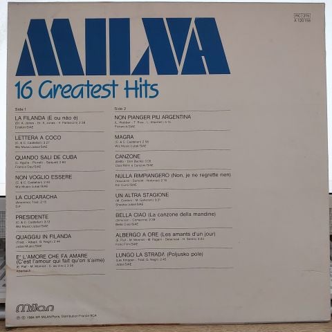 Milva – 16 Greatest Hits LP PLAK