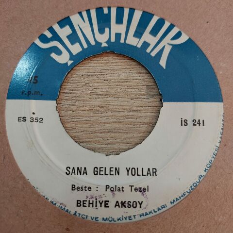 BEHİYE AKSOY - SANA GELEN YOLLAR 45LİK PLAK