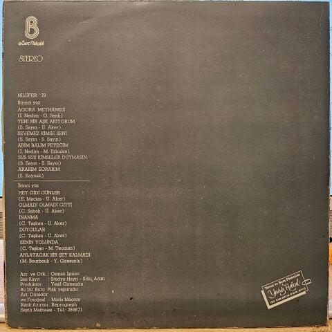 Nilüfer – Nilüfer '79 LP PLAK
