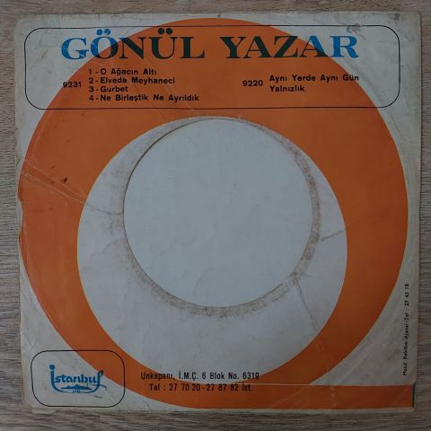 GÖNÜL YAZAR - O AĞACIN ALTI 4 ŞARKILIK 45LİK PLAK