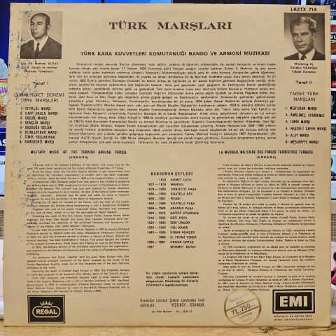 Türk Kara Kuvvetleri Komutanlığı Bando ve Armoni Muzıkası – Türk Marşları LP PLAK
