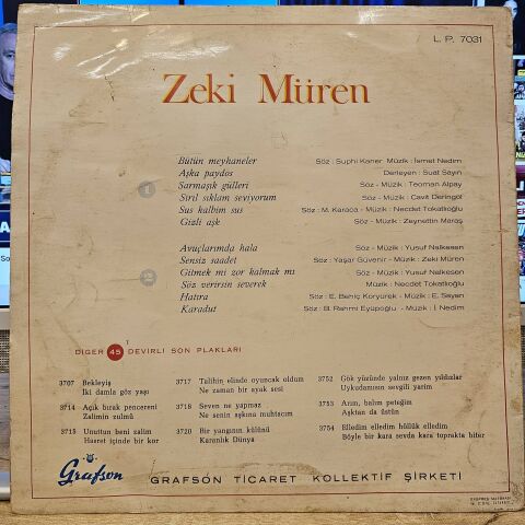 Zeki Müren – Zeki Müren LP PLAK (GRAFSON7031)